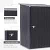 3.3' x 3.4' Lean-to Garden Storage Shed, Outdoor Galvanized Steel Tool House with Lockable Door for Patio Garden Backyard Lawn