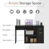 L Shaped Corner Computer Desk Workstation with Rotating Storage Shelves and Drawer for Home & Office, Black