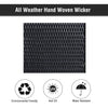 47" Poolside Rattan Wicker Towel Valet Organizer Cabinet with Storage