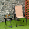 Folding Patio Chair, Outdoor Portable Armchair Camping Chair for Camping, Pool, Beach, Lawn, Deck, Beige