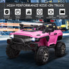 Kids Ride-On Car 12V RC 2-Seater Police Truck Electric Car For Kids with Full LED Lights, MP3, Parental Remote Control (Pink)