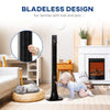 47" Oscillating Tower Fan Cooling for Bedroom with 3 Speeds, Floor Fan with 12h Timer, LED Display, and Remote Control, Black