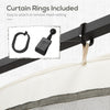 Universal Replacement Mesh Sidewall Netting for 13' x 13' Gazebos and Canopy Tents with Zippers, (Sidewall Only) Black
