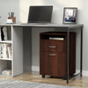 Mobile File Cabinet Organizer with Drawer and Cabinet, Printer Stand with Castors, Brown
