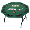48" 8 Person Octagonal Foldable Poker Table with Cup Holders