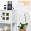 Kitchen Sideboard Serving Buffet Cabinet Cupboard Console Table with Adjustable Shelves, Glass Doors, and 2 Drawers, for Living Room, White