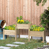 73" x 18" x 32" 3 Tier Raised Garden Bed w/ Three Elevated Planter Box, Freestanding Wooden Plant Stand for Vegetables, Herb and Flowers