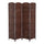 6' Tall Wicker Weave 4 Panel Room Divider Wall Divider, Brown