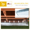 62" Wooden Rabbit Hutch Outdoor Guinea Pig Pet House/Animal Habitat with Detachable Run & Elevated Main House