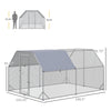 Metal Chicken Coop for 10-12 Chickens, Walk In Chicken Run Chicken Pen Hen House Outdoor with Roof for Yard, 12.5' x 9.2' x 6.4'