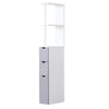 Tall Bathroom Cabinets Narrow Bathroom Cabinet 55" Bathroom Tower Storage Cabinet Bathroom Linen Cabinet Toiletry Cabinet White