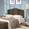 Upholstered Headboard, Button Tufted Bedhead Board, Home Bedroom Decoration for Full-Sized Beds, Brown