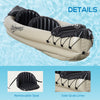 Inflatable Kayak, 2-Person Inflatable Boat, Inflatable Canoe Set With Air Pump, Aluminum Oars, Beige