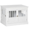 Cat Litter Box Enclosure with Magnetic Doors, Cat Washroom Nightstand with Large Top, Hidden Litter Box Side Table with Latches, White