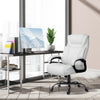 400lbs Big and Tall Office Chair with Wide Seat, Ergonomic Executive Computer Chair with Swivel Wheels and Faux Leather, White