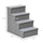 Pet Stairs, Small Dog Steps for Couch Bed with Cushioned Removable Covering, 15.75" x 23.25" x 21.25", Grey