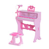 32 Key Princess Kids Electronic Keyboard with Stool and Microphone - Pink