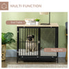 Dog Crate Furniture with Water-Resistant Cushion Medium Dog Kennel, Oak, 31.5" x 22" x 28"