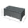 Patio Coffee Table, Large Side Table, Hand-Woven PE Rattan, Weather Resistant Wicker, Outdoor Furniture for Garden Black