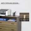 Lateral File Cabinet with Shelf, Office Storage Cabinet with 2 Drawers, Fits Letter Sized Papers, Charcoal Grey