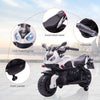 White Kid's Ride-on Electric Motorcycle, Pedal Bike with Headlight and Training Wheels