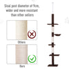 9' Modern Cat Tree Adjustable Height Floor-To-Ceiling Vertical Cat Tree - Brown and White
