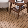 12"x 12" Wood-Plastic Composite 11PCS Quick Interlocking Flooring & Patio Deck Tiles - Teak