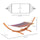 154'' x 47'' Outdoor Hammock, Arch Wooden Hammock with Stand, Single Bed w/ Straps and Hooks, Multi-color Stripe