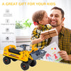 Bulldozer Toy with Steering Wheel & Storage for 2-3 Year-Olds - Yellow