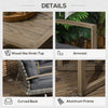 4 Piece Patio Furniture Set with Cushions, Outdoor Conversation Sets with Rattan Rocking Chair, Wicker Loveseat and Aluminum Coffee Table for Backyard, Lawn and Pool, Gray