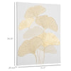 Hand-Painted Canvas Wall Art for Living Room Bedroom, Painting Gold Ginkgo Leaves, 39.25" x 31.5"