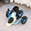 Foldable Kids Ride on Bike Tricycle with a Timeless Classic Color Design & a Front Basket for Storage - Blue