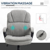 Massage Office Chair with 2 Vibration Points, USB Power, Height Adjustable Computer Chair, Comfy Desk Chair, Light Gray