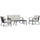 4 Piece Patio Furniture Set Aluminum Conversation Set Garden Sofa Set with Armchairs, Loveseat, Center Coffee Table and Cushions, Cream White