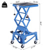 36” Steel Foot Step Lockable Hydraulic Pump Lift With Safety Foot Step Lever Wheels for Small Motorcycles and Dirt Bikes