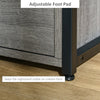 Industrial Side Table, Night Stand with 2 Storage Drawers Accent Piece for Living Room, Bedroom, Grey