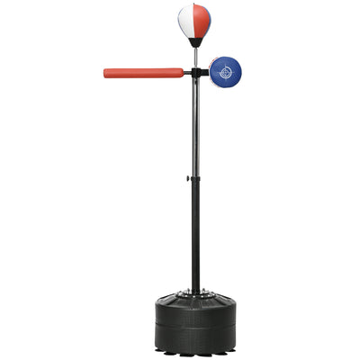 Free Standing Speed Bag, Adjustable Boxing Bag with Stand, Reflex Bar, Punching Pad and Suction Cup Base