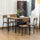5 Piece Modern Industrial Dining Table and Chairs Set for Small Space, kitchen, Dining room, Dark Walnut