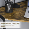 Small Corner Desk & Small Corner Computer Desk with Strong Metal Frame, Corner Writing Desk, Rustic Brown
