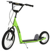 Youth Scooter Ride On Toy with Adjustable Handlebar, Dual Brakes, and Inflatable Wheels For Kids 5+ - Green