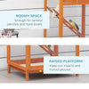 65" Wooden Bird Cages Outdoor Finches Aviary Birdcage with Pull Out Tray 2 Doors, Orange