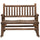 2-Person Wood Rocking Chair with Log Design, Heavy Duty Loveseat with Wide Curved Seats for Patio, Backyard, Garden, Walnut