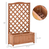 28" x 11" x 46" Raised Garden Bed Wood Planter Box with Trellis for Vine Climbing, to Grow Vegetables, Herbs, and Flowers for Backyard, Patio