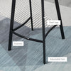 27.25" Counter Height Bar Stools Set of 2, Industrial Kitchen Stools, Upholstered Armless Bar Chairs with Back, Steel Legs, Grey