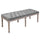 Sitting Bench Tufted Upholstered Fabric Ottoman with Rubberwood Legs for Living Room, Bedroom, Hallway, Grey