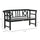 Three-Person  Wooden Bench, Three-Seater Outdoor Patio Bench, Backrest and Armrests, Rustic Country Diamond Pattern, Slatted Seat for Backyard, Porch Garden, Black
