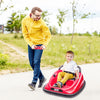 12V Kids Bumper Car Twins Motor, w/ Parent Remote Control, Lights, 360° Rotation, Red