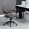 Microfiber Office Chair Desk Chair with 360 Degree Swivel Wheels Adjustable Height Tilt Function Light Brown