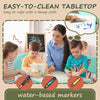 Kids Table and Chair Set with 4 Chairs, Adjustable Height, Easy to Clean Table Surface, for 1.5 - 5 Years Old, Green