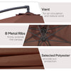 10' Cantilever Hanging Tilt Offset Patio Umbrella with UV & Water Fighting Material and a Sturdy Stand, Brown